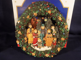 1993 Kurt Adler 12.5" Christmas Caroler Wreath - Mint In Box - $19.95