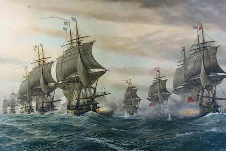 Battle of Virginia Capes by V. Zveg - Art Print - $21.99 - $196.99