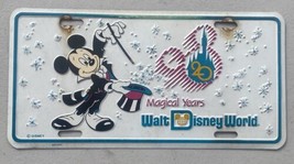 Walt Disney World Metal License Plate Mickey Magical Years 20th Anniversary - $11.87