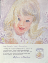 1963 Northern Vintage Print Ad New Lovely Lavender Softness Is Northern - £11.51 GBP