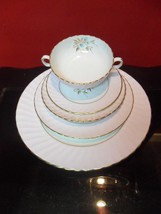 Adderley Compatible with England Bone China 5 Pieces Setting, Pink, Gold... - $79.37