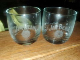 Jim Beam Set Of 2 Collector Glasses - $7.91