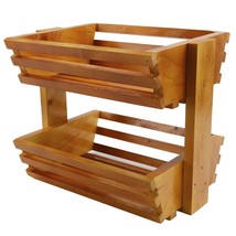 Handmade 2 tier Large Wooden Vegetable fruit food storage Bakery Display rack - £30.10 GBP+