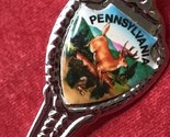 Travel Souvenir State 3.5&quot; Demitasse Collector Spoon - Pennsylvania Deer... - $5.89