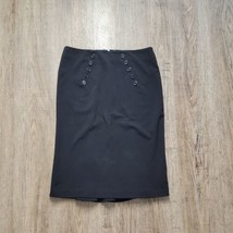 I.N. San Francisco Knee Length Straight Office Skirt Sz 3 Black - £13.50 GBP
