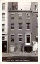 RPPC Washington DC House Where Lincoln Died 1954 to St Paul MN Postcard W12 - £6.35 GBP