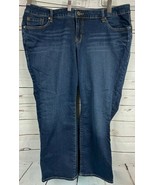Torrid Size 20XS Dark Blue Straight Leg Mid Rise Jeans Pants - $589.41 MXN
