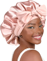 Silk Bonnet for Sleeping Women Adjustable Double Layer Satin Bonnet Redu... - $14.52