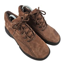 Easy Spirit Ankle Boots Womens Size 7.5M Brown Suede Lace Up Comfort Shoes - £19.57 GBP