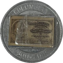 1893 Columbian Exposition Aluminum Token Encased Ticket Folk Art Case - £220.56 GBP