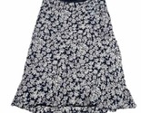 Lauren Ralph Lauren Flower Floral Skirt Size 6 100% Silk Blue White Lined - $28.70