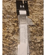 UNDER ARMOUR WHITE REVERSIBLE WEBBING BELT SILVER BUCKLE ADUSTABLE OSFM ... - $15.83