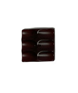 Red Square Ribbed Carved Bakelite Button - £12.43 GBP