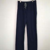 FIGS Womens Scrub Pant XS Blue Contrasting Drawstring Straight Leg Workwear - £18.08 GBP