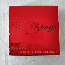 Benefit Brow Zings Shaping Kit Medium Discontinued Powder Wax Brushes Tweezers - £59.04 GBP