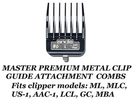 Andis #6–3/4&quot;19mm Premium Metal Clip Guide Comb*Fit Ml Master,Fade,Us Pro Clipper - £3.99 GBP