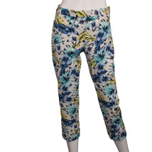 Lands&#39; End Women&#39;s Size 8 Petite, Pencil Pants, Floral Blue - £21.50 GBP