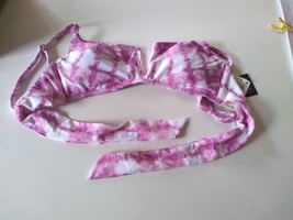 Bar III Summer Stripes Purple Fuchsia Swim Top Size Medium - £14.13 GBP