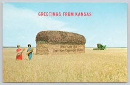 Postcard Greetings From Kansas Fort Hays Experiment Station Wheat Land USA - £2.89 GBP