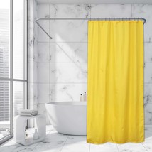 Yellow Extra Long Shower Curtain Polyester 12 Rings 79&quot;L x 71&quot;W - $29.99