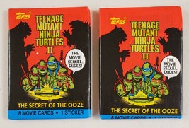Teenage Mutant Ninja Turtles 1991 Topps Series 2 Lot of 2 (Two) Unopened Packs-* - £10.93 GBP
