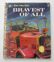 BRAVEST OF ALL ~ Vintage Childrens Little Golden Book ~  1st Ed 1973 Firemen - £11.50 GBP