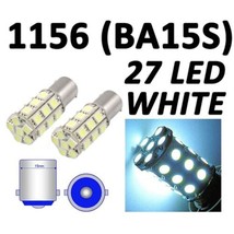 #1156 27SMD White LED 12V Park Parking Back Up Tail Light Turn Signal Lamp Bulbs - £15.65 GBP