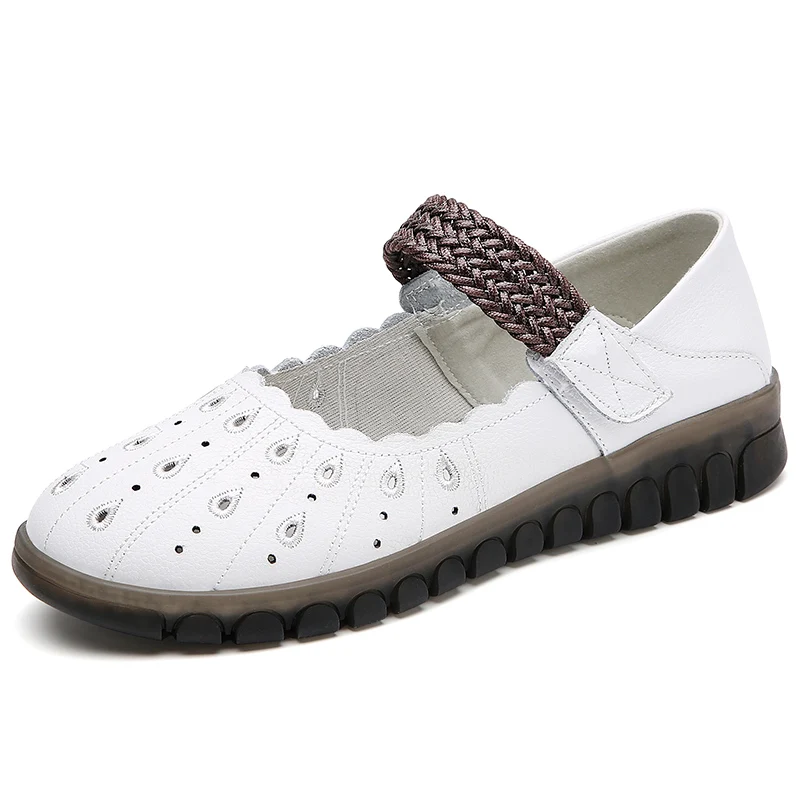 Summer White Women Shoes Moccasins for Leather Flats ed  Loafers Shoes Women&#39;s S - £150.11 GBP