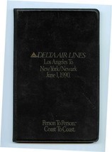 Delta Air Lines Folder Los Angeles to New York / Newark June 1, 1990  - £21.81 GBP