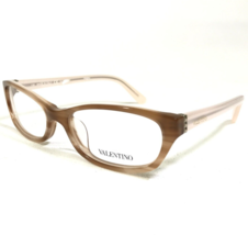 Valentino Eyeglasses Frames V2618 772 Brown Horn Nude Cat Eye Full Rim 52-16-135 - $112.18