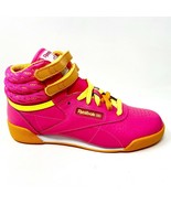 Reebok Freestyle Hi Classic Pink Orange Yellow Kids Girls Sneakers M46777 - $68.45 CAD