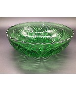 Anchor Hocking Medallion Emerald Green Glass 4 1/2 Candy Dessert Berry D... - $16.46 CAD