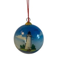 Vintage Beechcombers Lighthouse glass ornament with box - £11.60 GBP