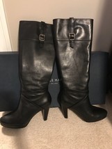 Cole Haan Women’s Jericho Tall Boots Black Leather Size 9 MSRP $428 - $98.99