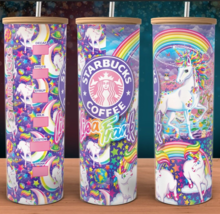 Lisa 90s Frank Coffee Frosted Glass Markie Unicorn Cup  Tumbler 25oz - $19.95