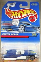 1997 Vintage Hot Wheels Collector #214 STREET BEAST Blue-White w/Chrome SB Spoke - £6.26 GBP