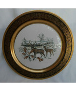 PICKARD WHITE TAIL DEER GOLD FILIGREE TRIM SIGNED LOCKHART PLATE COLLECT... - £69.61 GBP