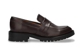 Mocasines de mujer loafers en cuero vegano de microfibra marrón zapatos ... - $146.46