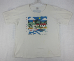 Crazy Shirts Mens T-Shirt (L) Kona Hawaii Graphic Print White Combed Cot... - $18.43