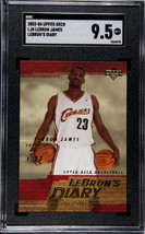 LeBron James 2003-04 Upper Deck Diary Rookie Card (RC) #LJ8- SGC Graded 9.5 Mint - £86.46 GBP