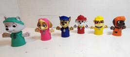 Lot Of 6 Nickelodeon Paw Patrol Finger Puppets Plastic Figures - £4.65 GBP
