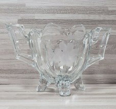 Vintage Indiana Glass Footed Clear Glass 3.25&quot; Sugar Bowl - £12.01 GBP