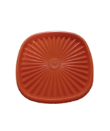 Tupperware Square Orange Lid Shevalier 841-5 6 5/8Vintage - $5.89