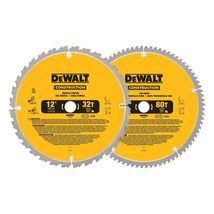 DEWALT 12-Inch Miter Saw Blade, Crosscutting, Tungsten Carbide, 80-Tooth... - $87.96