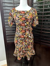 Rare Editions Girls Short Sleeve Floral Dress Ruffle Hem Back Zipper 14 NWOT - £14.82 GBP