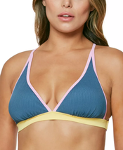 JESSICA SIMPSON Bikini Swim Top Navy / Yellow / Pink Size Small $54 - NWT - £7.16 GBP