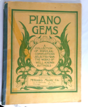 Piano Gems A Collection of Popular Compositions/Sheet Music Book 80 pgs. - VTG - £15.74 GBP