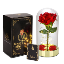 Mother&#39;s Day Gifts for Mom Her Wife, Glass Dome Red Rose Gift for Women Birthday - £30.72 GBP
