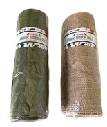 Holiday Printed Burlap Ribbon Roll 10 inches x 10 yds Green or Brown - $281.01 MXN