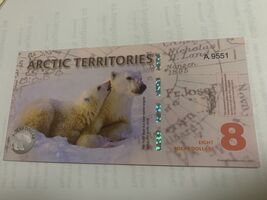 2011 ARCTIC TERRITORIES TEST NOTE - 8 Dollars Polymer Polar Bear Series ... - $4.23